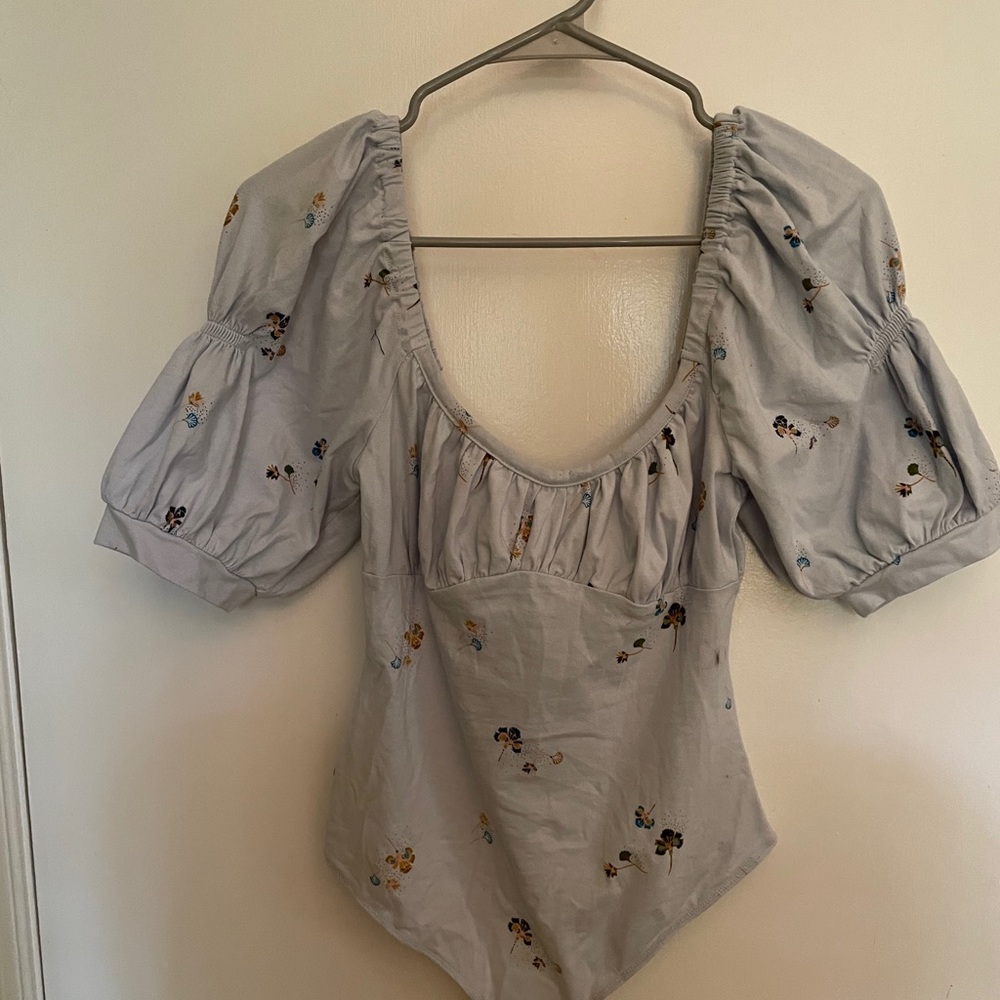 NWT Free People Blue Play Date Bodysuit